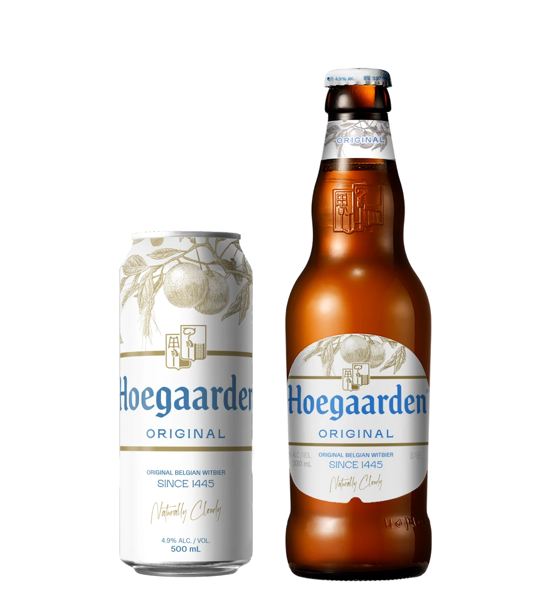 호가든 병맥주와 캔맥주 제품 이미지