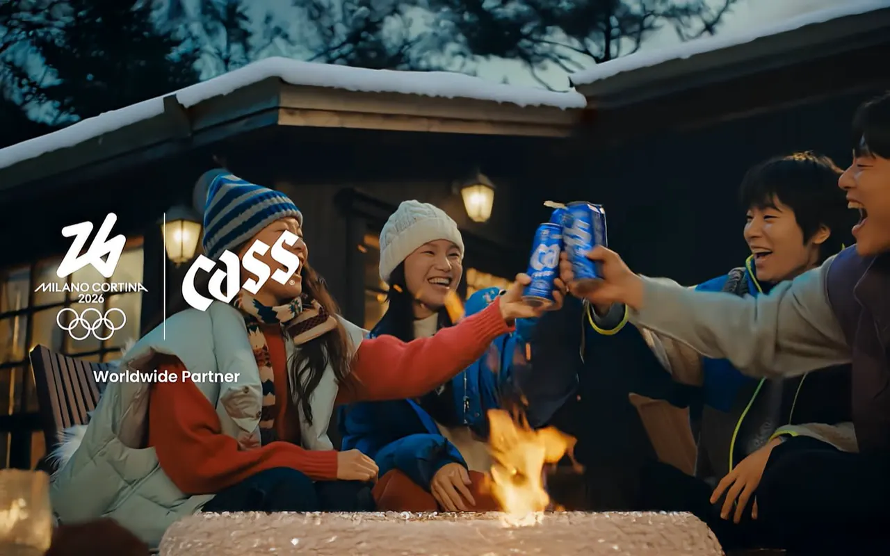 오비맥주 카스(Cass)가 2026 밀라노·코르티나 동계올림픽 월드와이드 공식 파트너로 선정된 캠페인